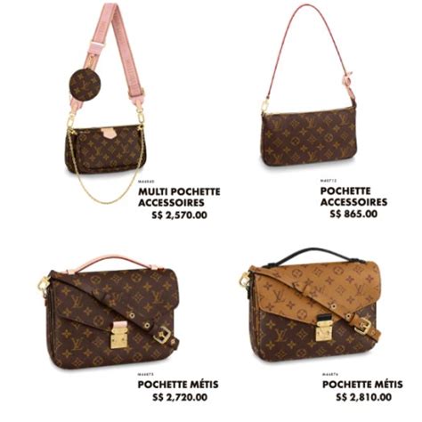 lv bags price list singapore|louis vuitton Lv collection.